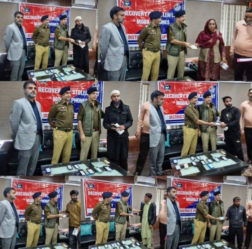 'Kupwara Police Recover 17 Mobile Phones Worth Rs 2.5 Lakhs'